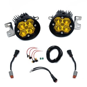 Toyota Tundra Fog Light Pocket Kit - Baja Designs - Squadron Sport 2.0 - Baja Amber - `14-`21